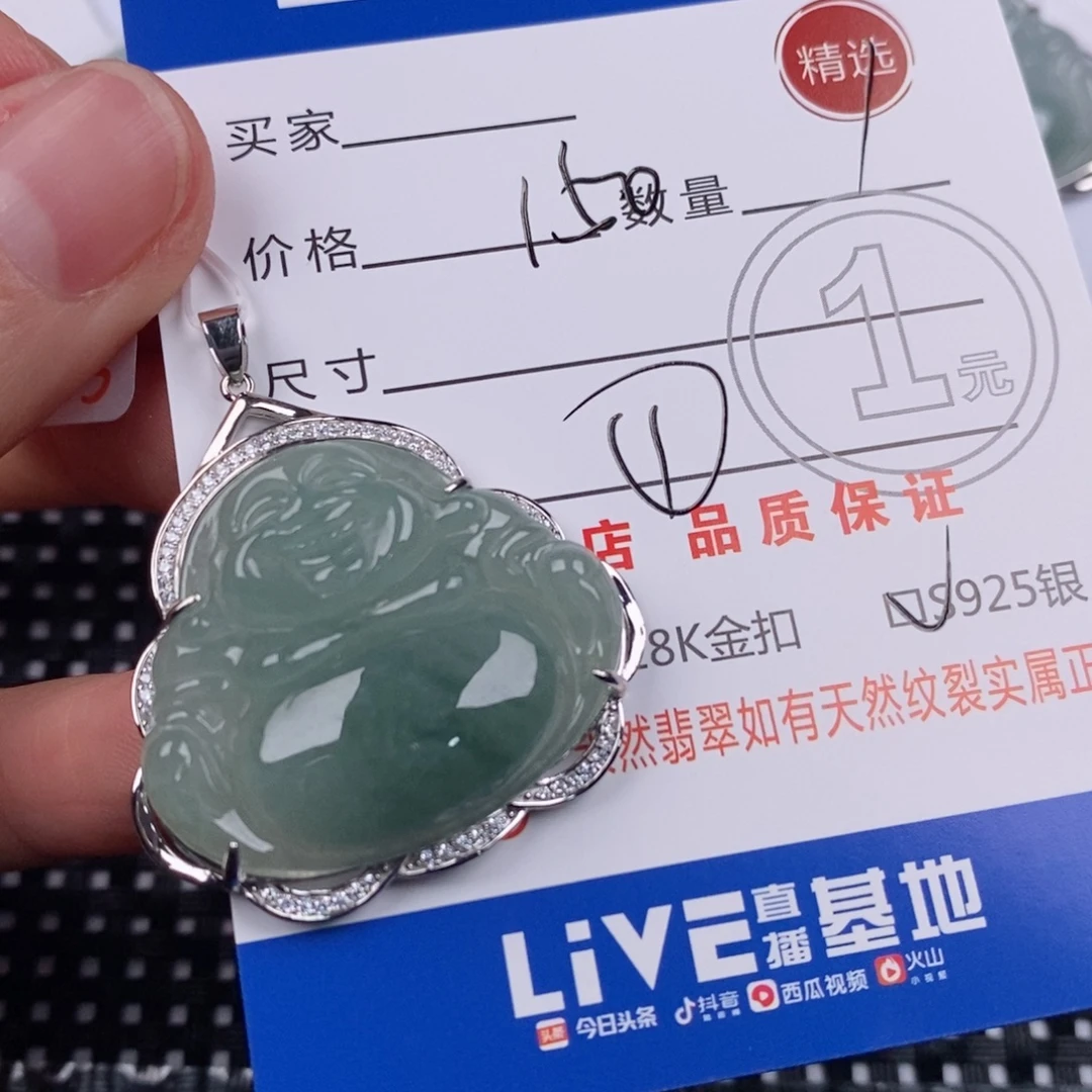 翡翠银S925镶嵌颈饰