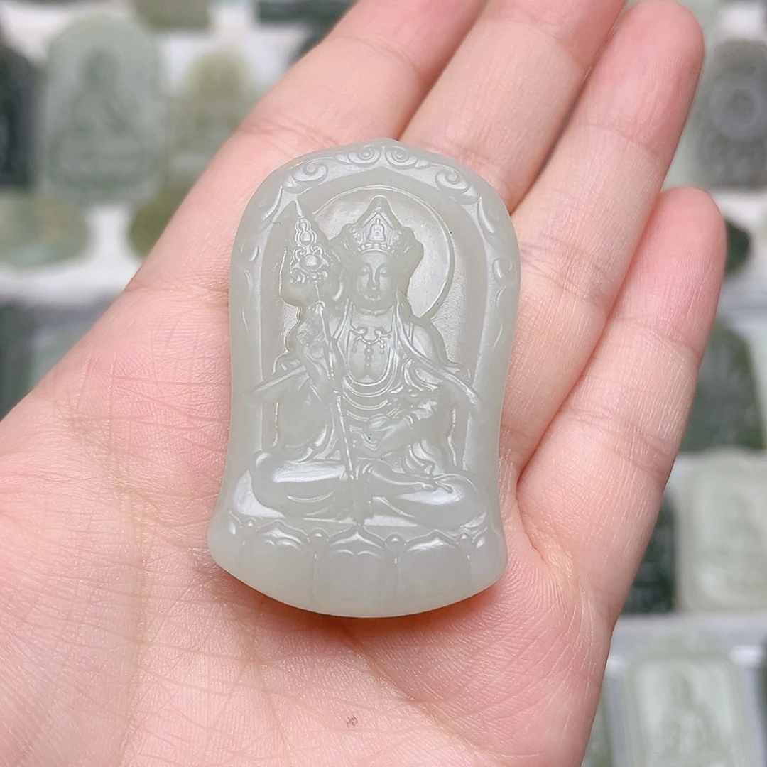 和田玉未镶嵌颈饰地藏王菩萨