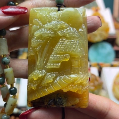 岫玉挂件未镶嵌挂件