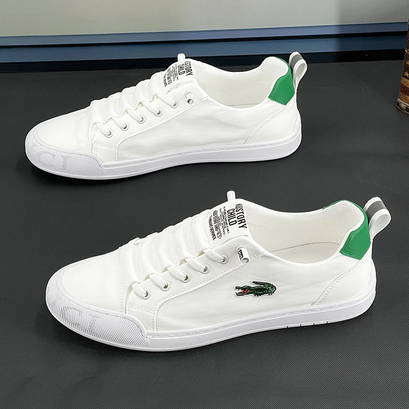 【官方正品】潮牌男鞋夏季低帮透气休闲鞋一脚蹬帆布鞋百搭软底板鞋