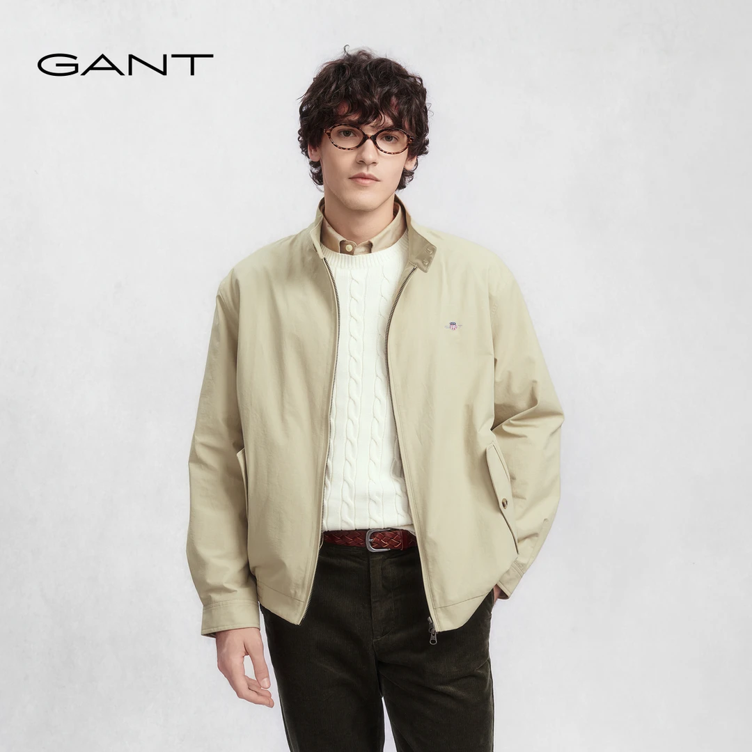 GANT/甘特2025秋冬新款男士夹克复古老钱风休闲立领棉质外套