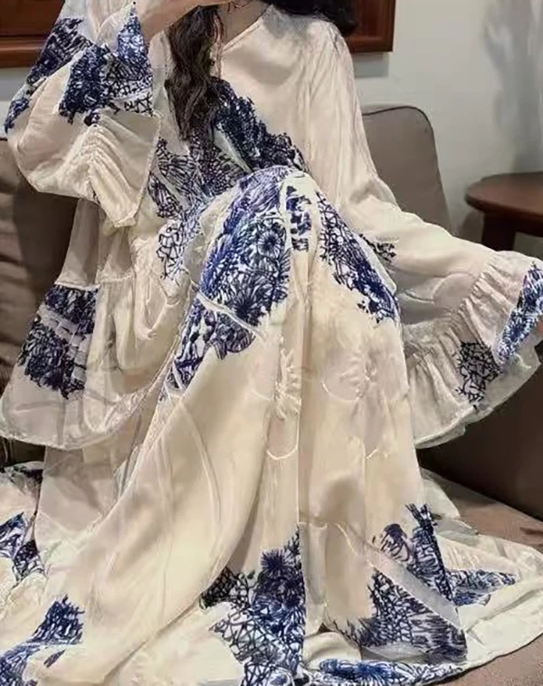 秋冬装连衣裙新年战袍长裙新中式