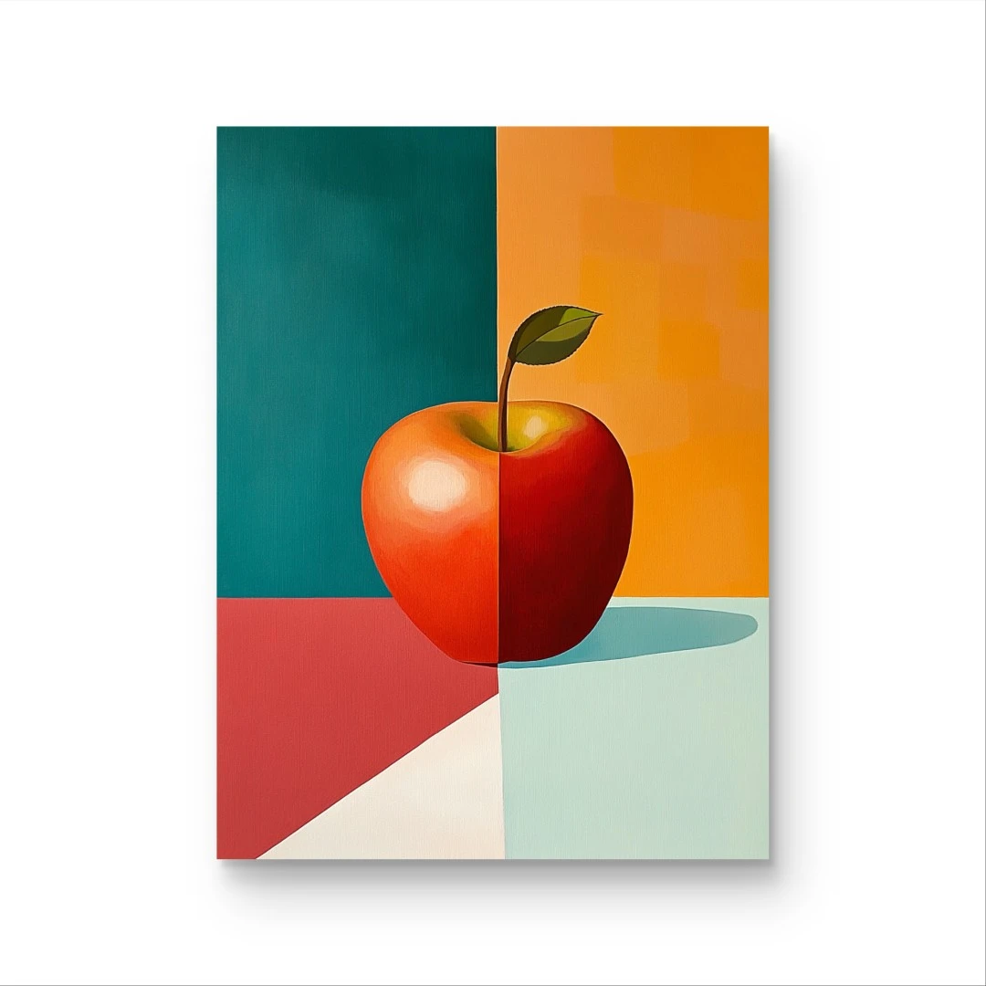 《拼色苹果》原创手绘画/60x80cm/中古风系列ZGF-4