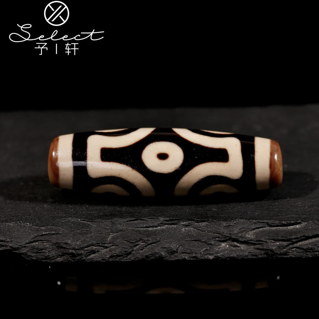 予轩出品；行运任晓攀亲工黑签老超顶料十字金刚六50*15mm玛瑙吊坠