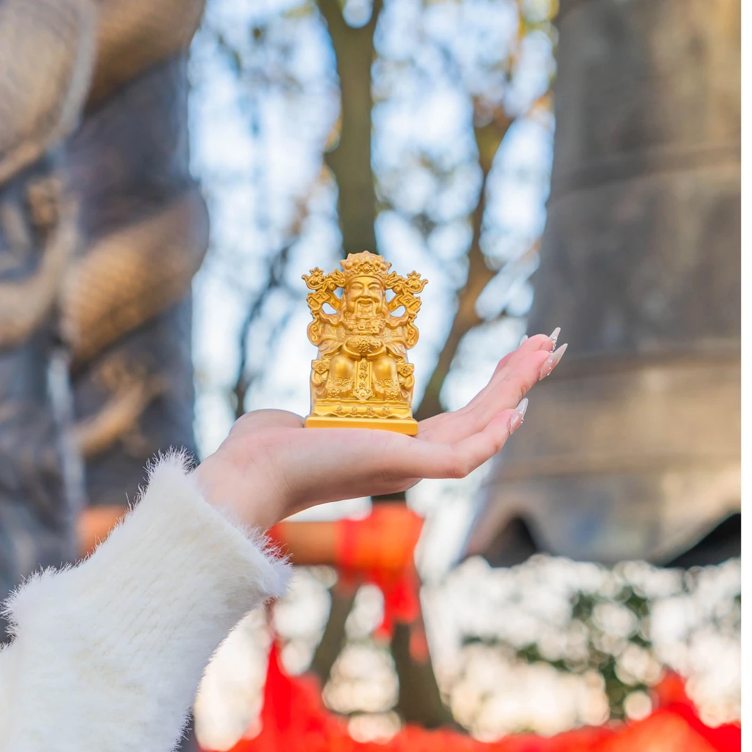 【达人专属】北高峰金色小财神立体摆件内堂同款