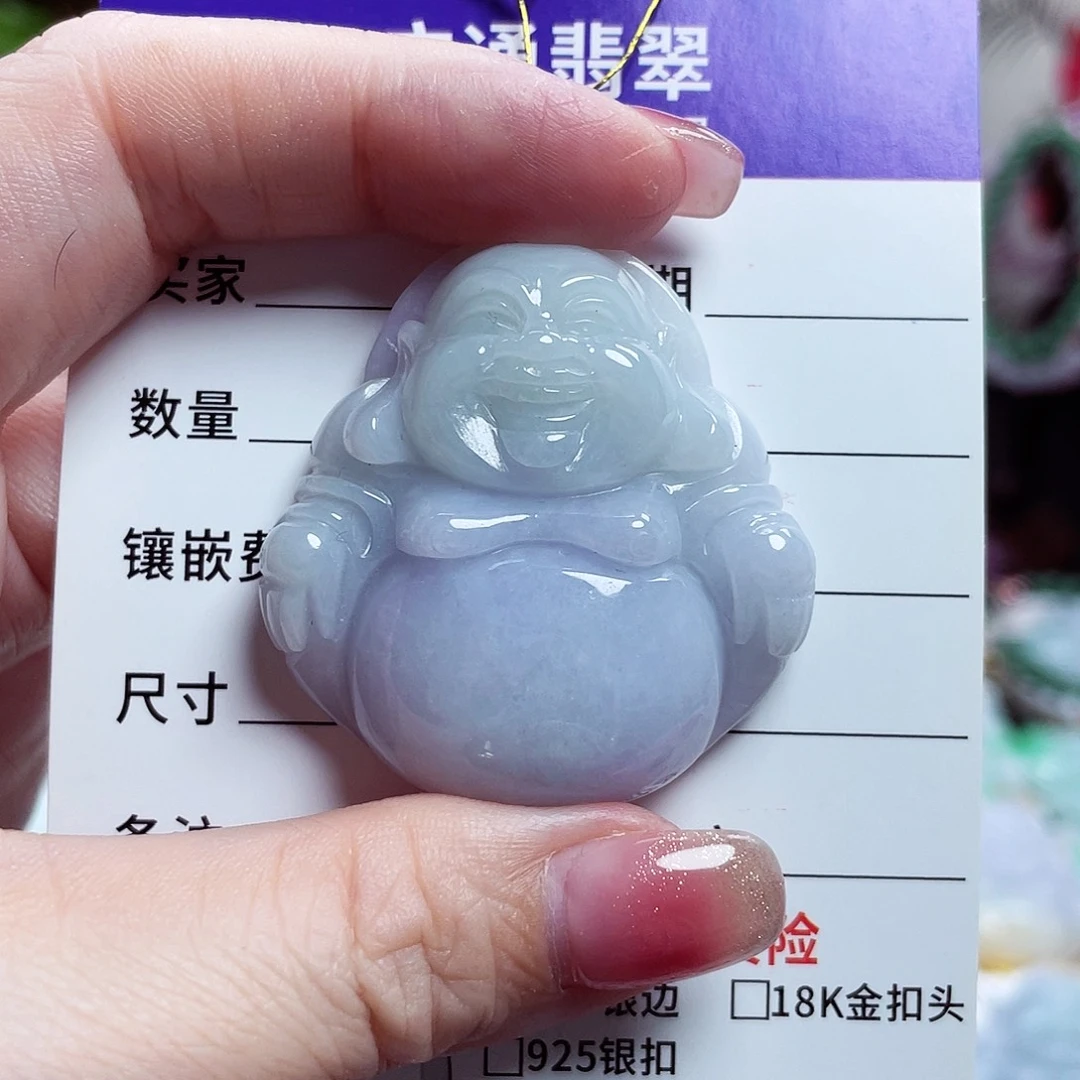 翡翠未镶嵌颈饰佛公39