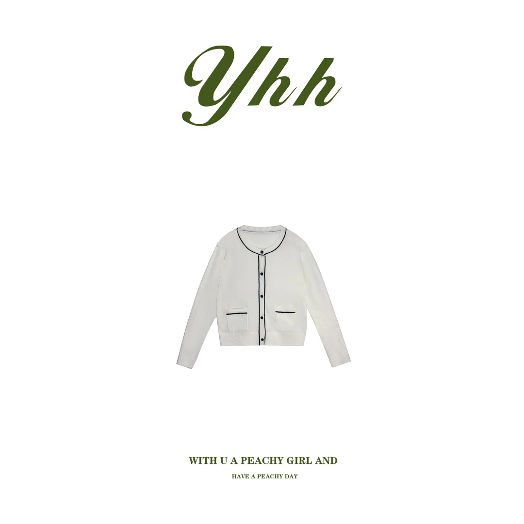 【YHH】秋冬季简约休闲针织小开衫-YHW4882