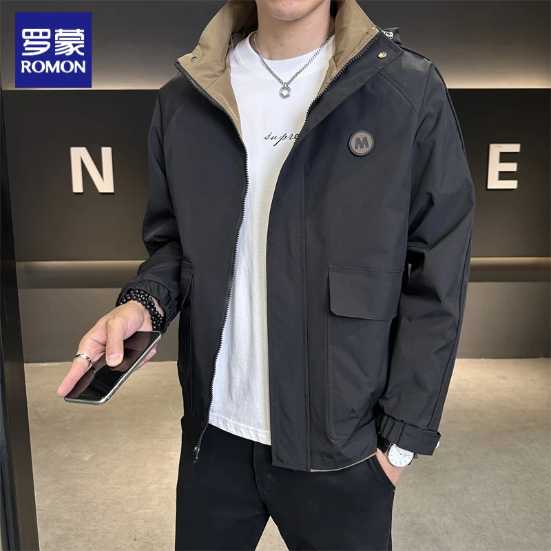 罗蒙秋冬季2025新款男士夹克休闲外套潮流上衣