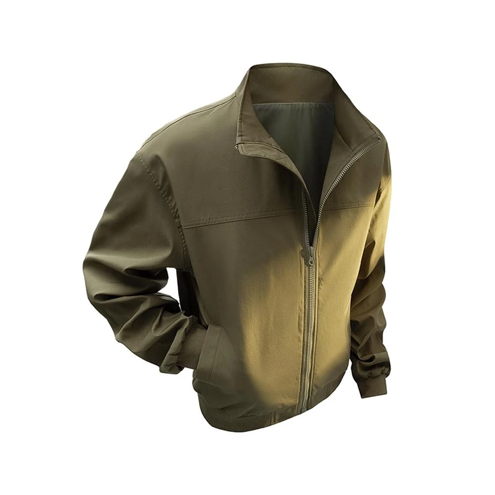 军绿色飞行员夹克男款三防美式复古cleanfit立领外套春秋季棒球服