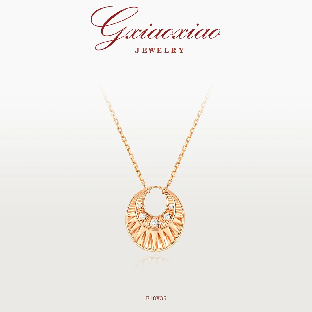 G XIAOXIAO 镀K金 法式高级小众设计感锁骨百搭项链 F18X35