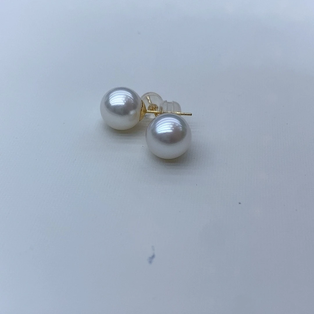 海水珍珠耳饰18K金镶嵌