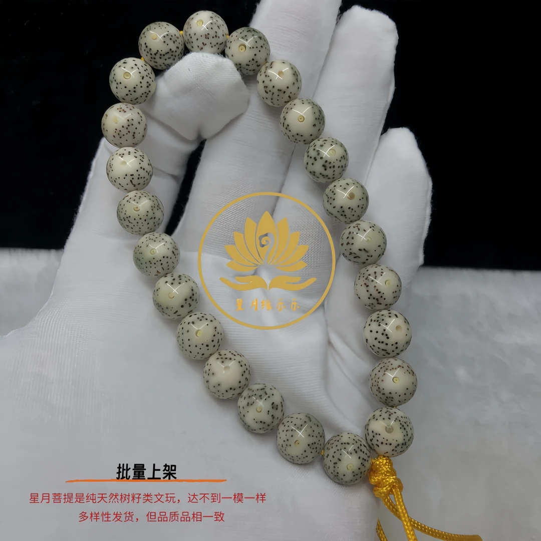ZY28原生态星月菩提手持瓷白小细星10*10mm文玩好物【多样性发货】