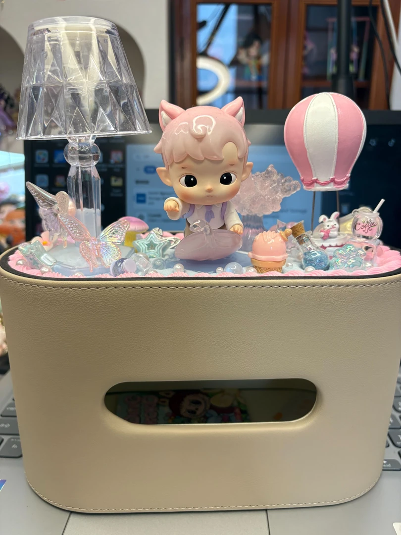 纸巾盒DIY正版潮玩DIY客厅纸巾盒子抽纸盒高颜值创意可爱卡通手工