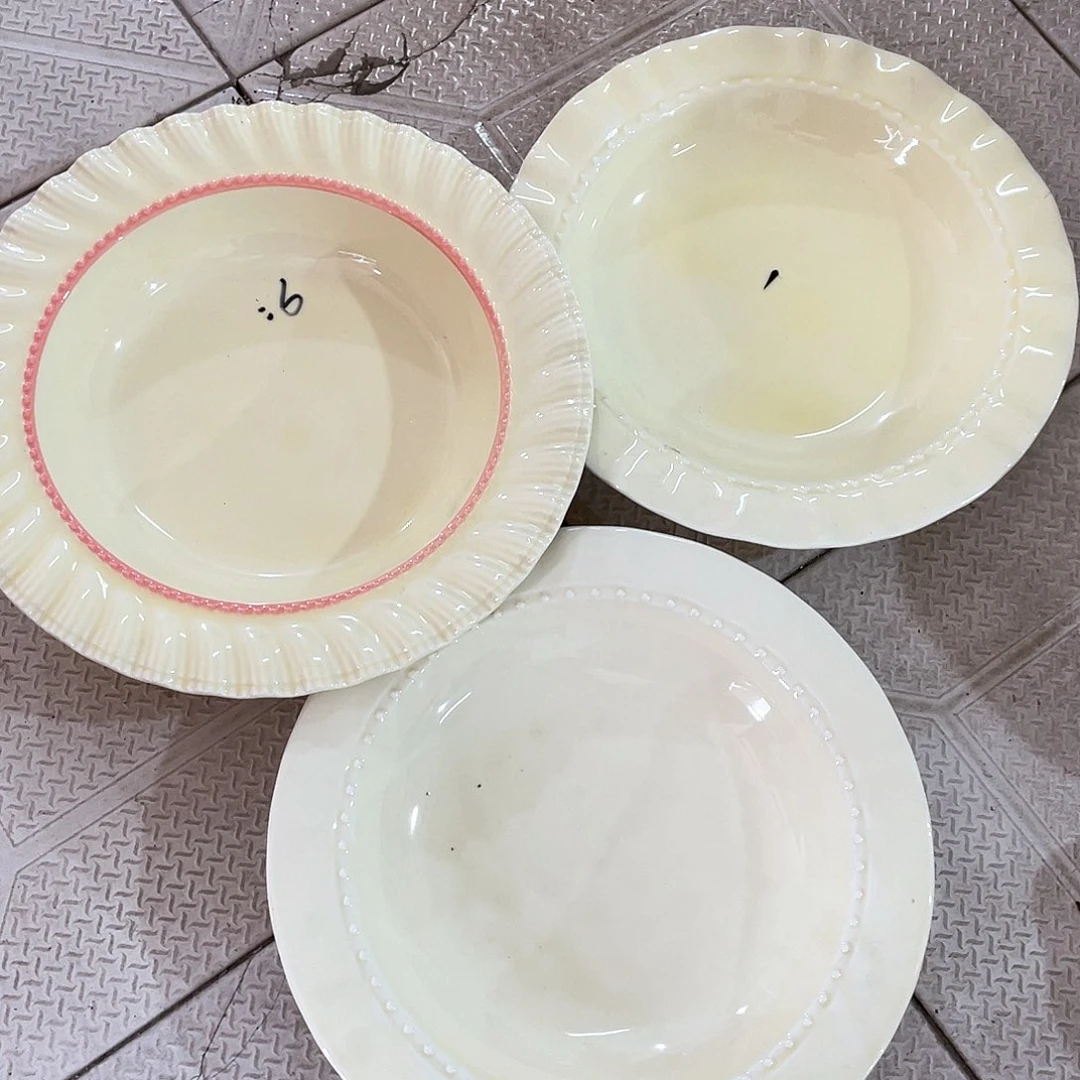 瓷片微瑕陶瓷餐具家用 三个
