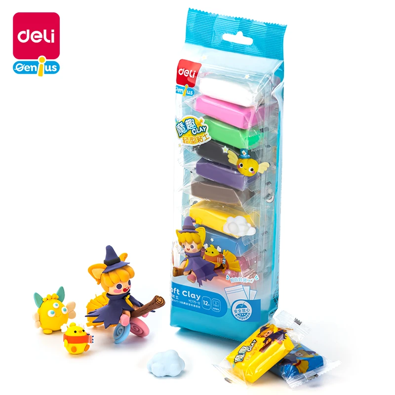 Deli/得力得力12色袋装黏土  YC175