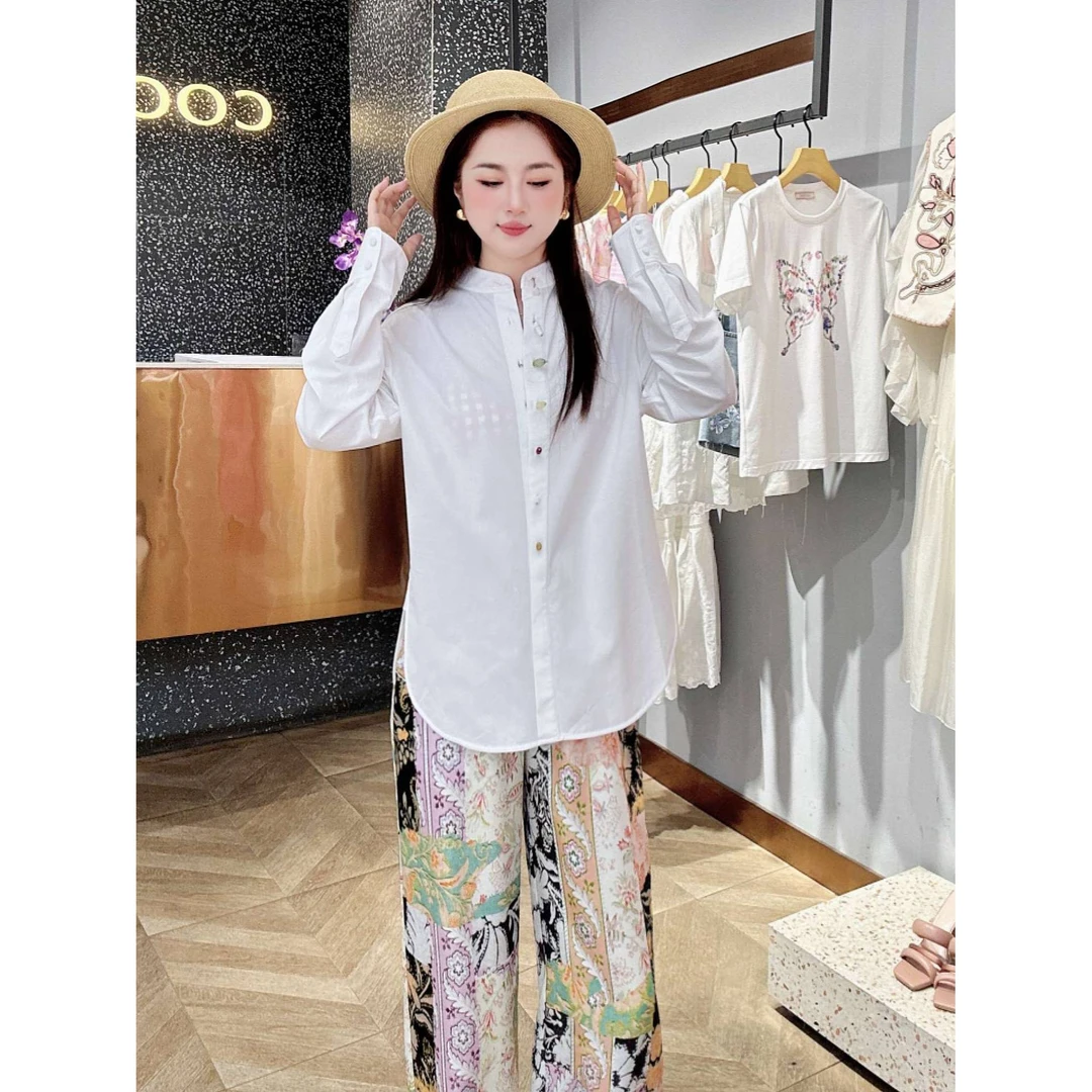 COCOON可可尼 简约百搭白色衬衫25年秋25307AC064313——1899
