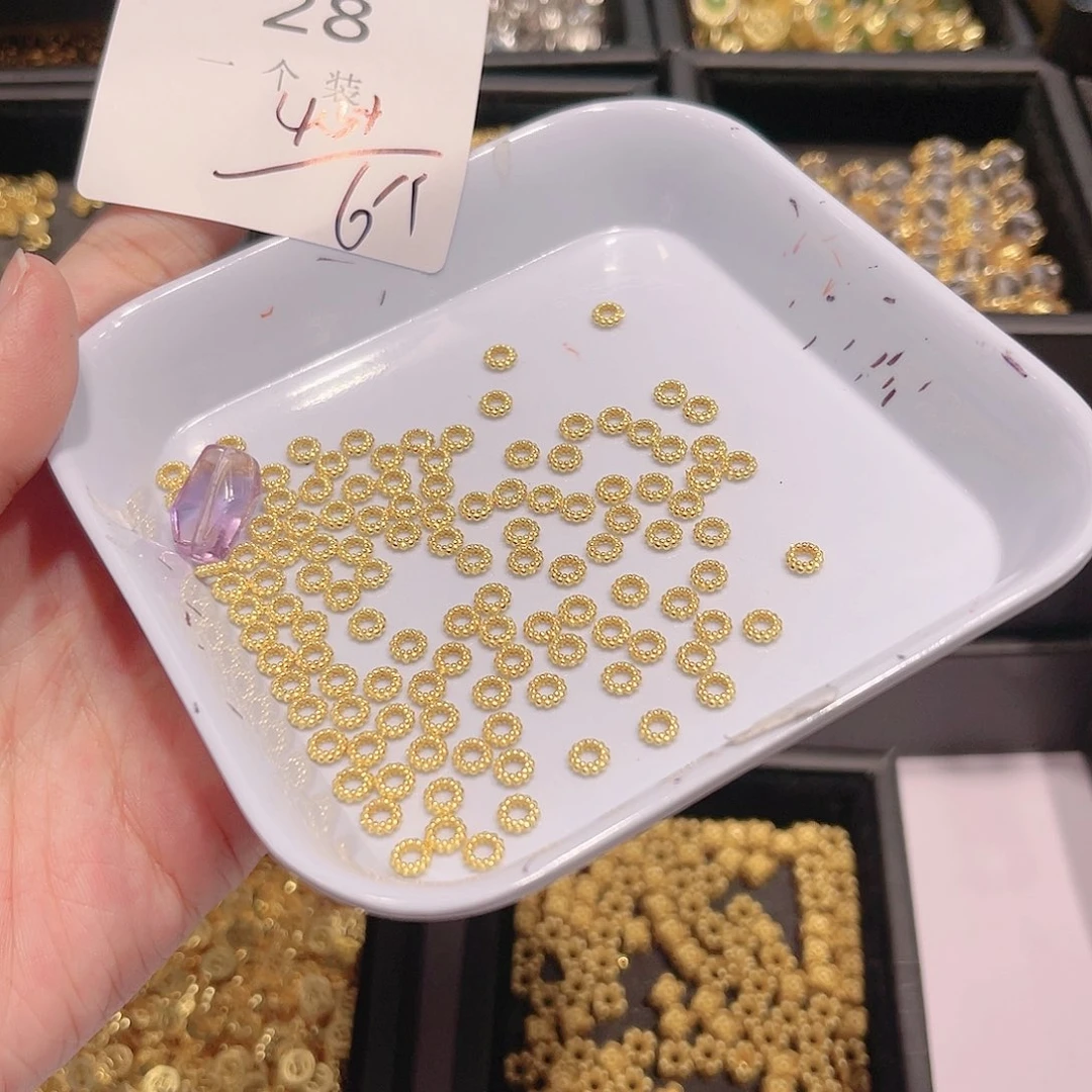 紫晶珠宝半成品银S925镀金镶嵌28