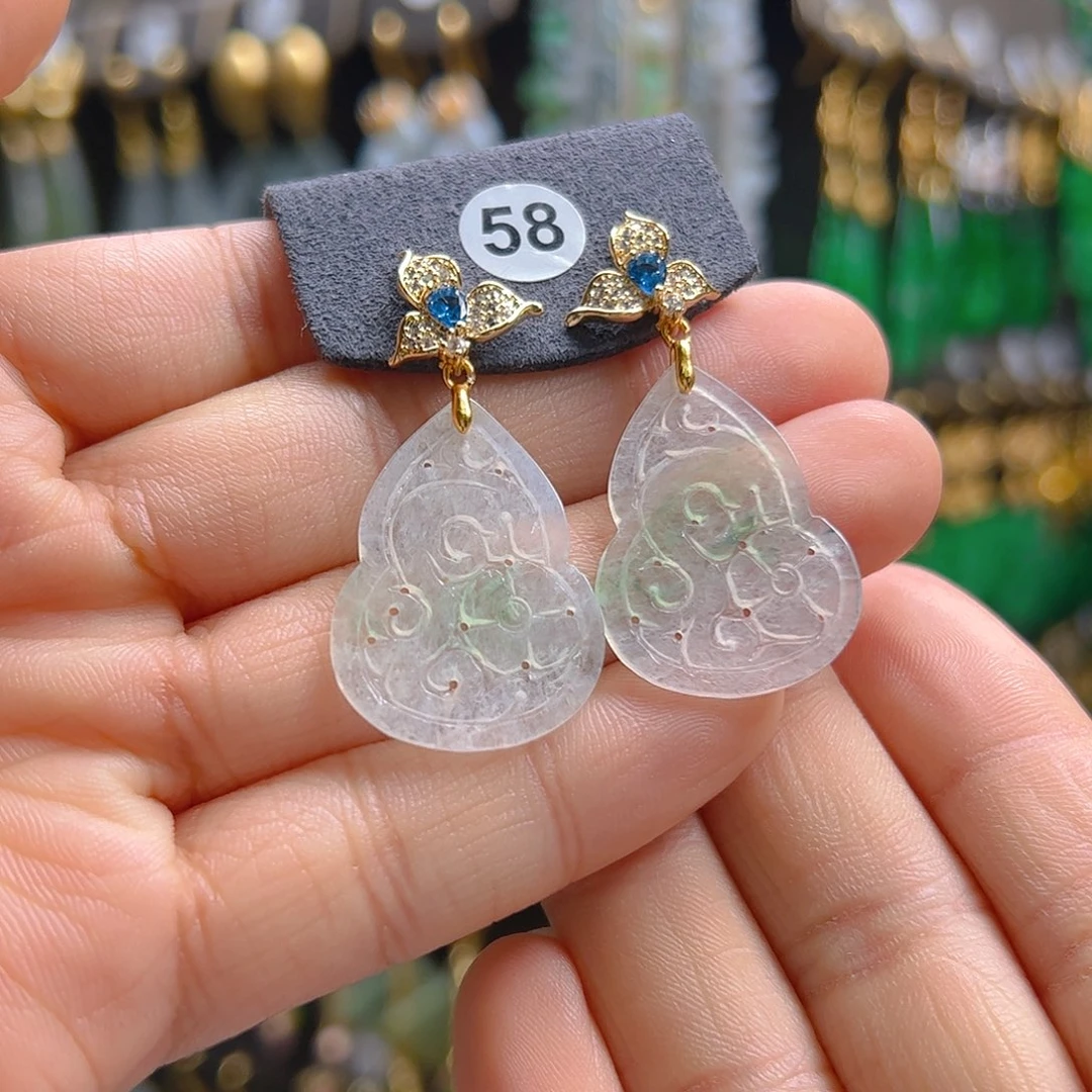 未镶嵌翡翠耳饰翡翠