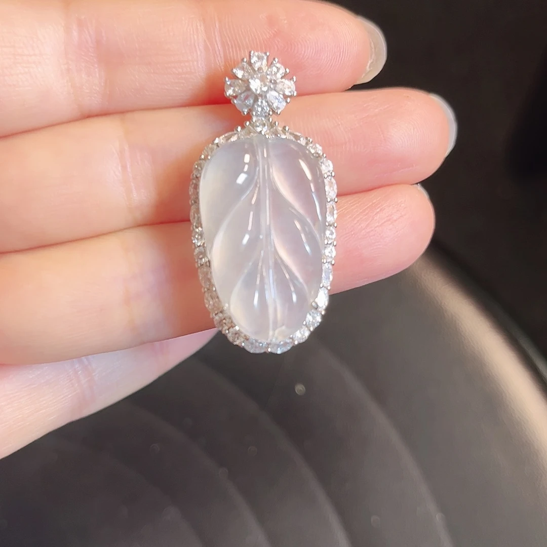 翡翠银S925镶嵌颈饰