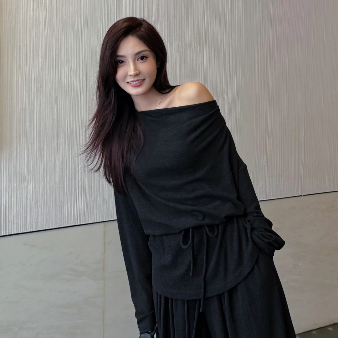 Moprobably李予诺「暖织」极简风百搭T恤休闲裤L5347055+L5351016