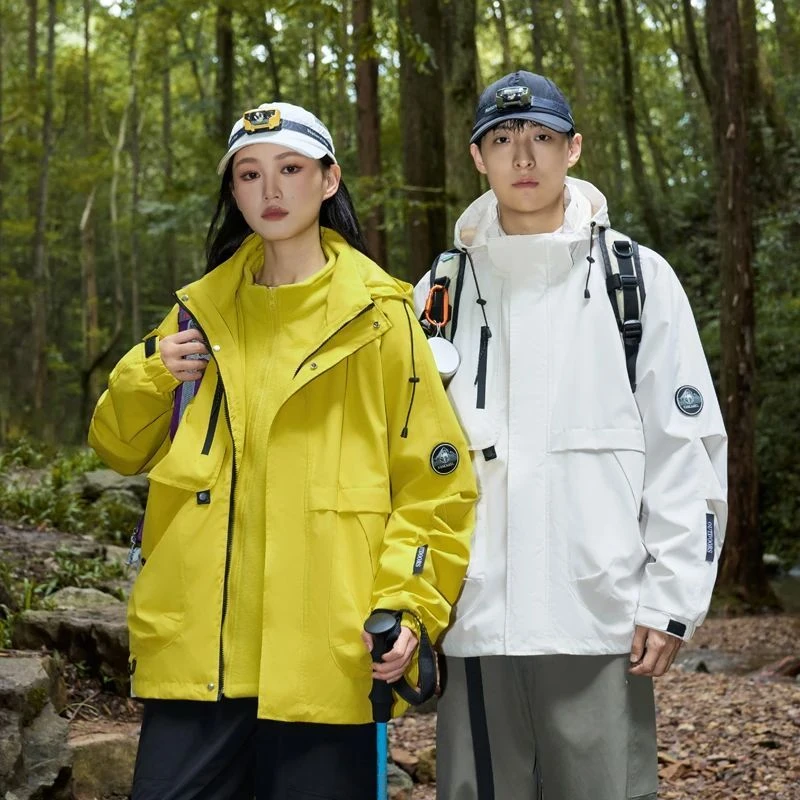 【中秋钜惠】金盾户外三合一冲锋工装外套男女款两件套防水夹克