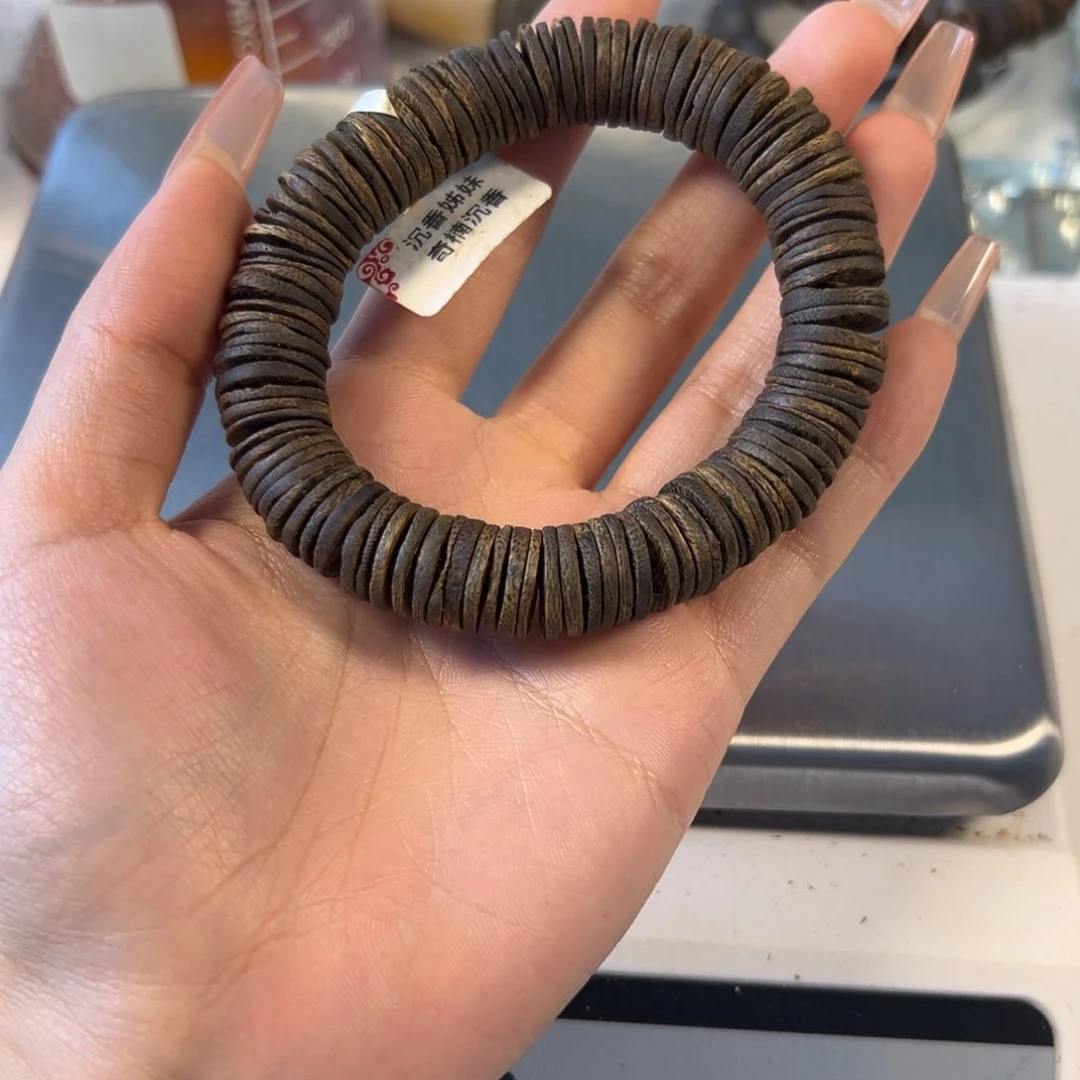 沉香手串我**C奇楠沉香单圈手串1.3老料25克