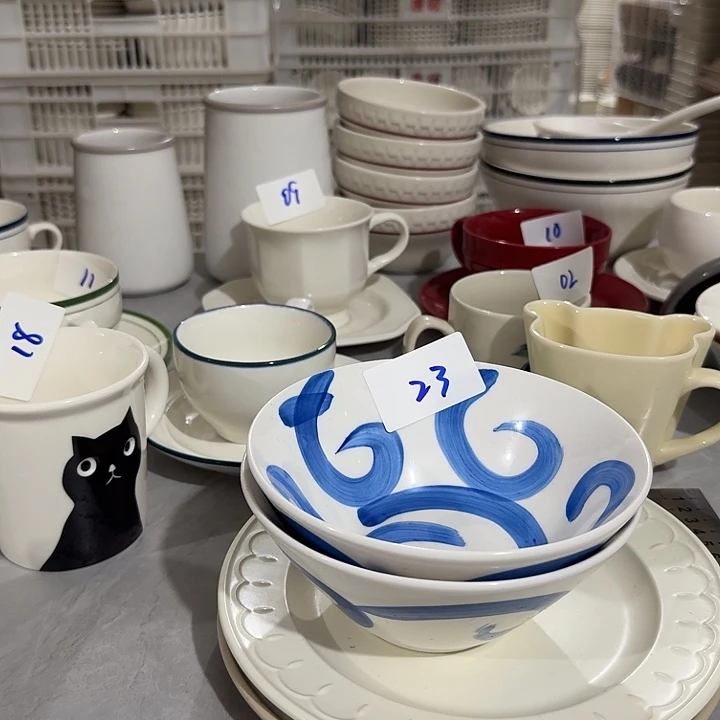 白瓷023手绘青花6方米饭碗