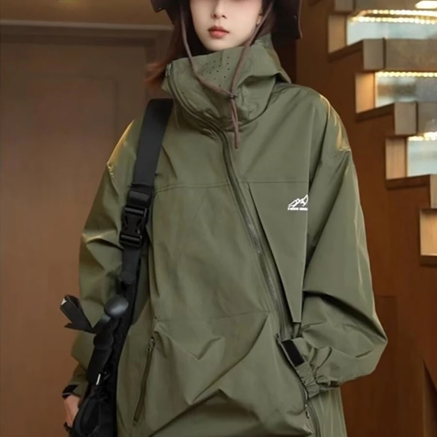 【秋季男装】帽冲锋衣外套男女春秋季2025年新款防水登山服夹克A