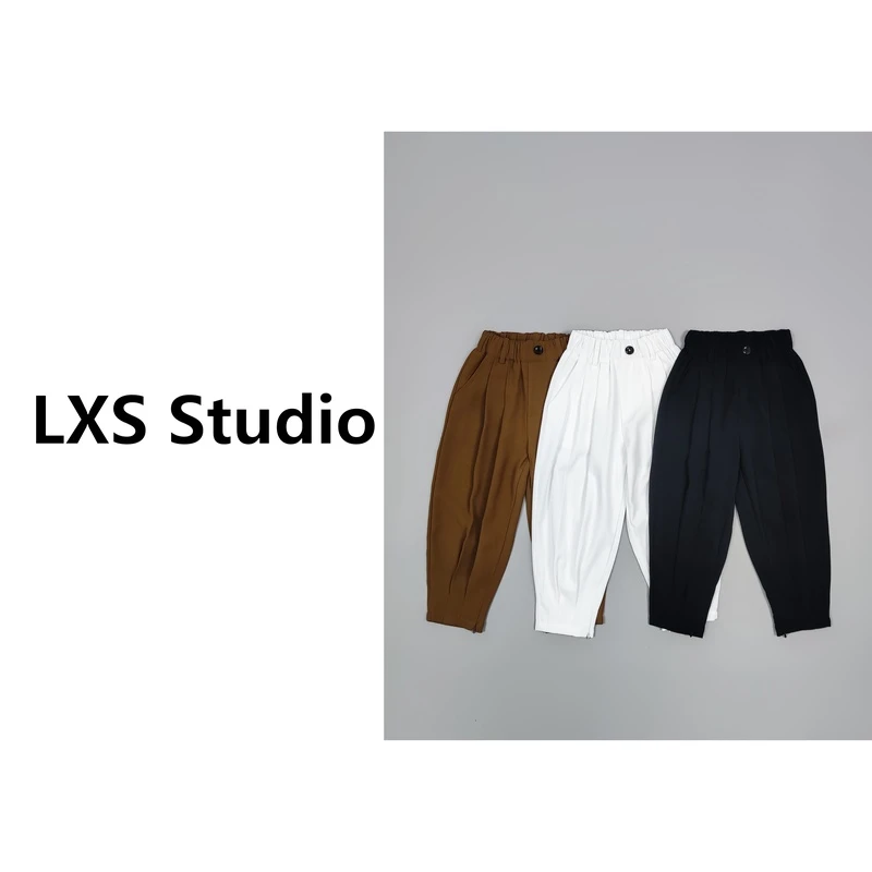 童装儿童阔腿休闲裤夏季韩版百搭时尚休闲宽松纯色西裤G122023