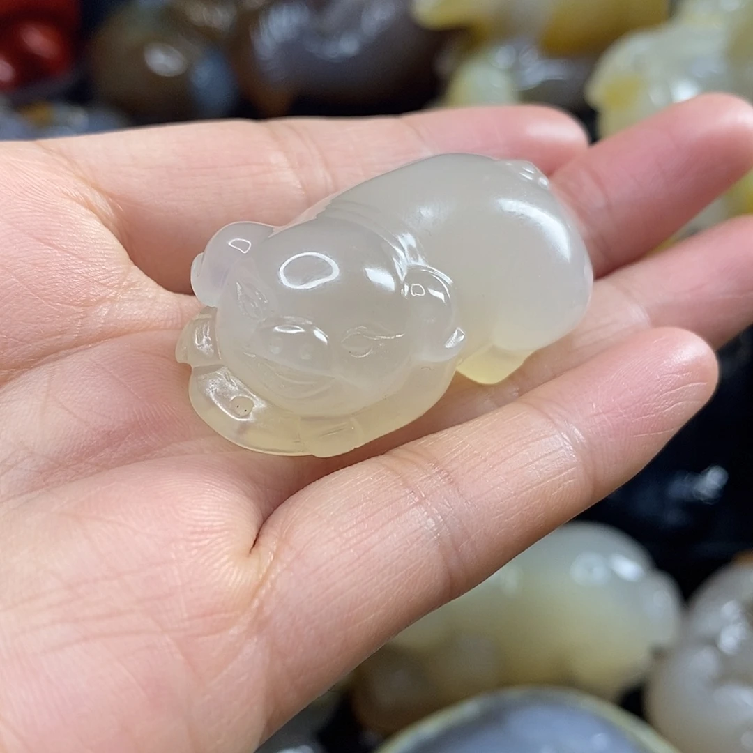玛瑙/玉髓未镶嵌吊坠