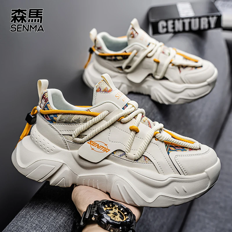 SENMA/森马潮鞋百搭夏季时尚休闲鞋透气运动老爹鞋子厚底耐磨男鞋