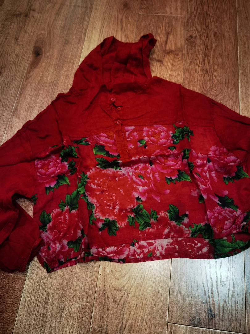 麻苏苏原创  文艺复古个性苎麻套头拼接帽衫