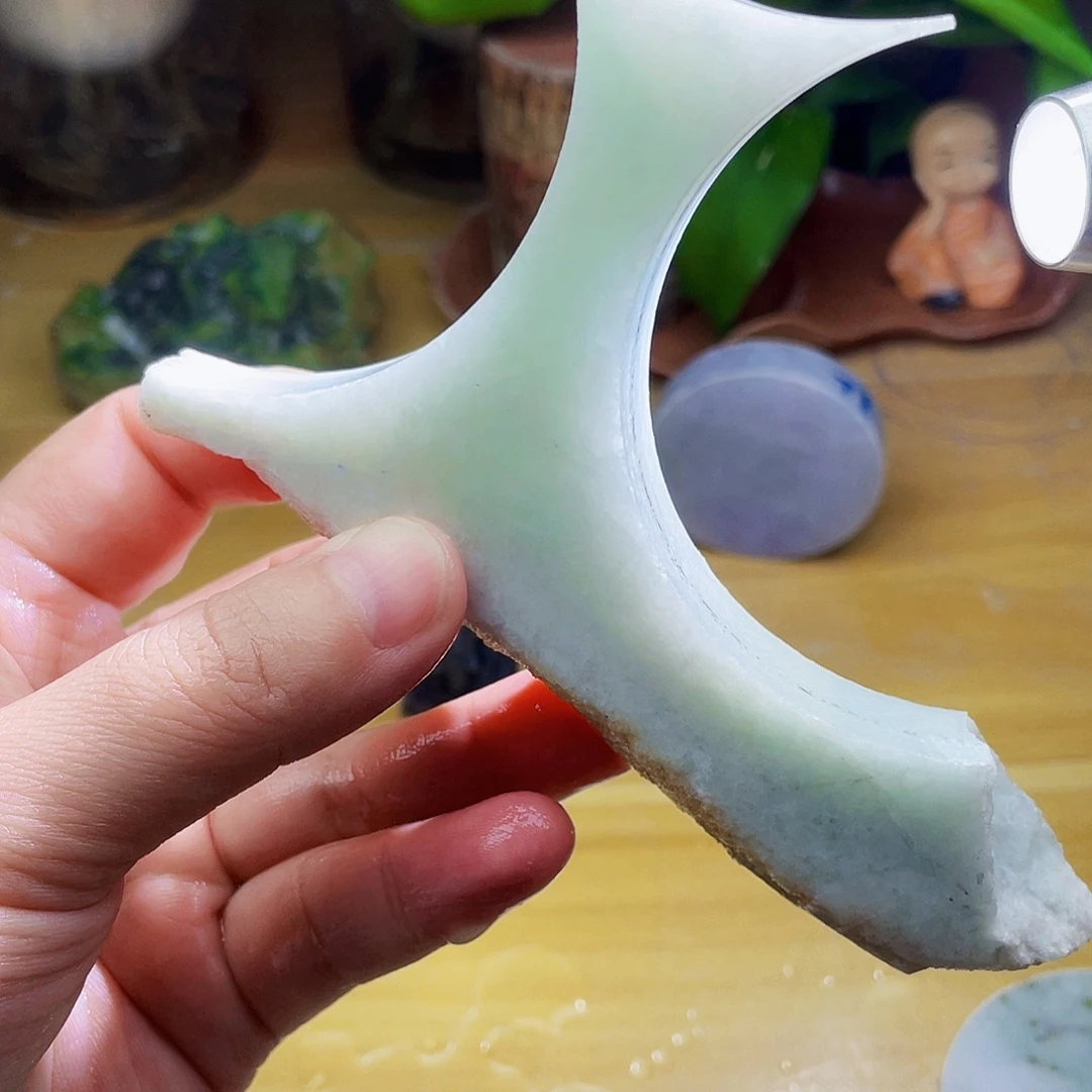 翡翠未镶嵌颈饰毛料9