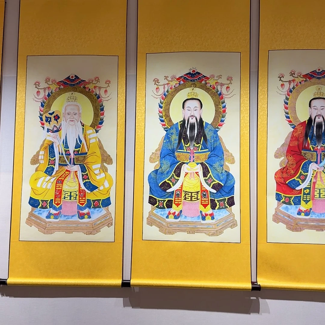 仁***士国画三清祖师一套