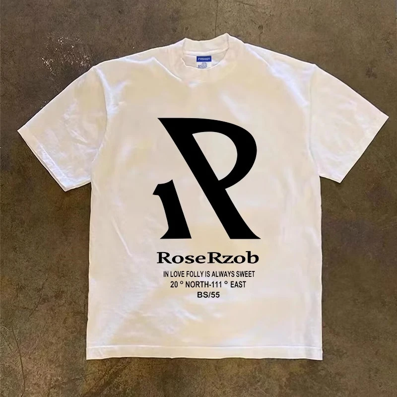 海外订单尾货~剪标撤回外贸纯棉美式小众字母印花短袖T恤男女上衣