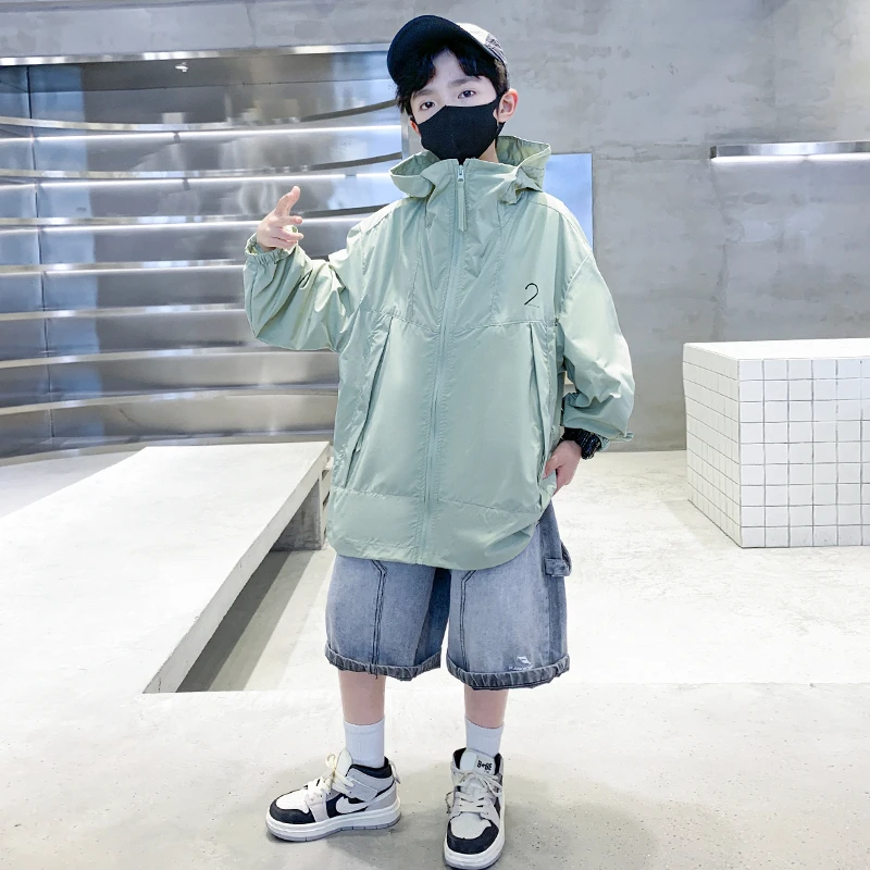 男童夏装防晒衣外套薄款2025新款中大儿童夏季男孩防晒透气服潮