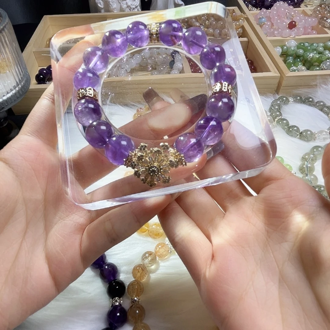 水晶手链合金紫水