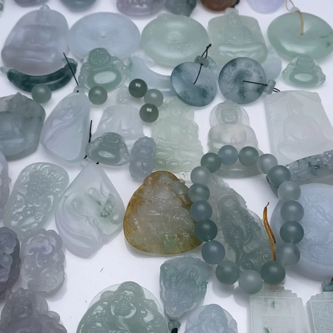 定制翡翠未镶嵌联系客服链接，勿拍！！！