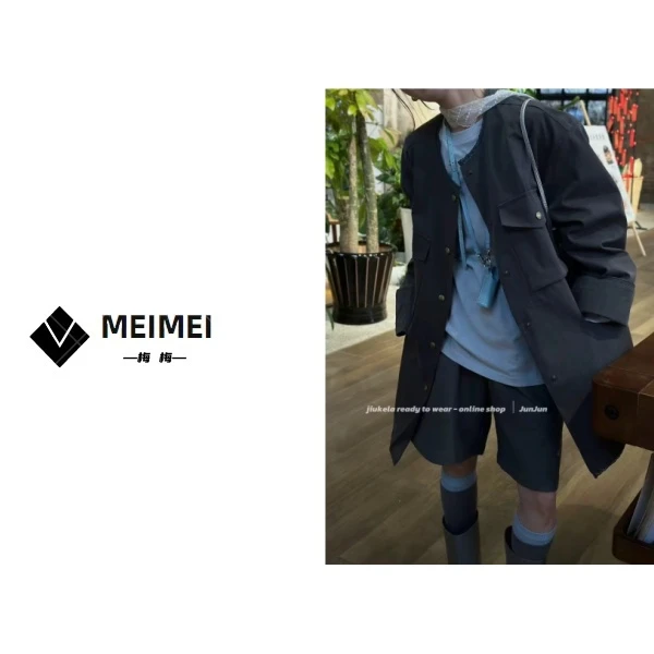XMM.《工装风衣》春季新款时尚百搭洋气休闲小众长袖工装风衣-K6788