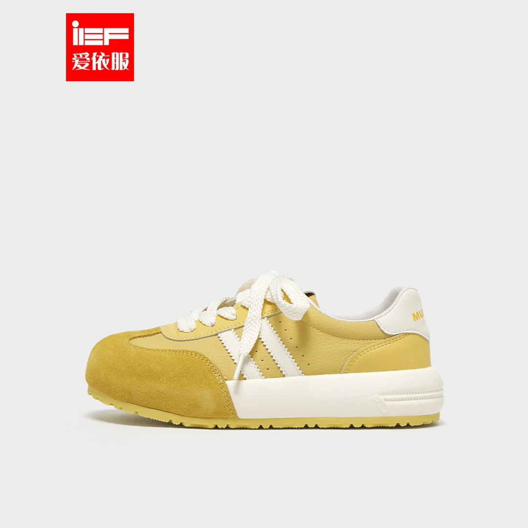 IEF/爱依服复古德训鞋2025秋季新款爆款网红厚底百搭休闲鞋流光风