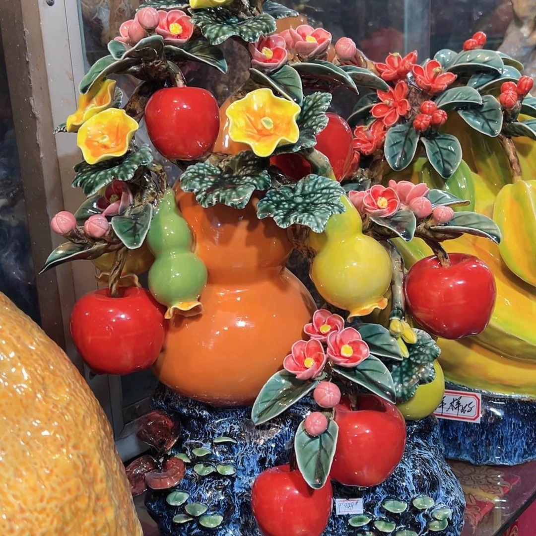 原作葫芦苹果石湾陶艺纯手工制作