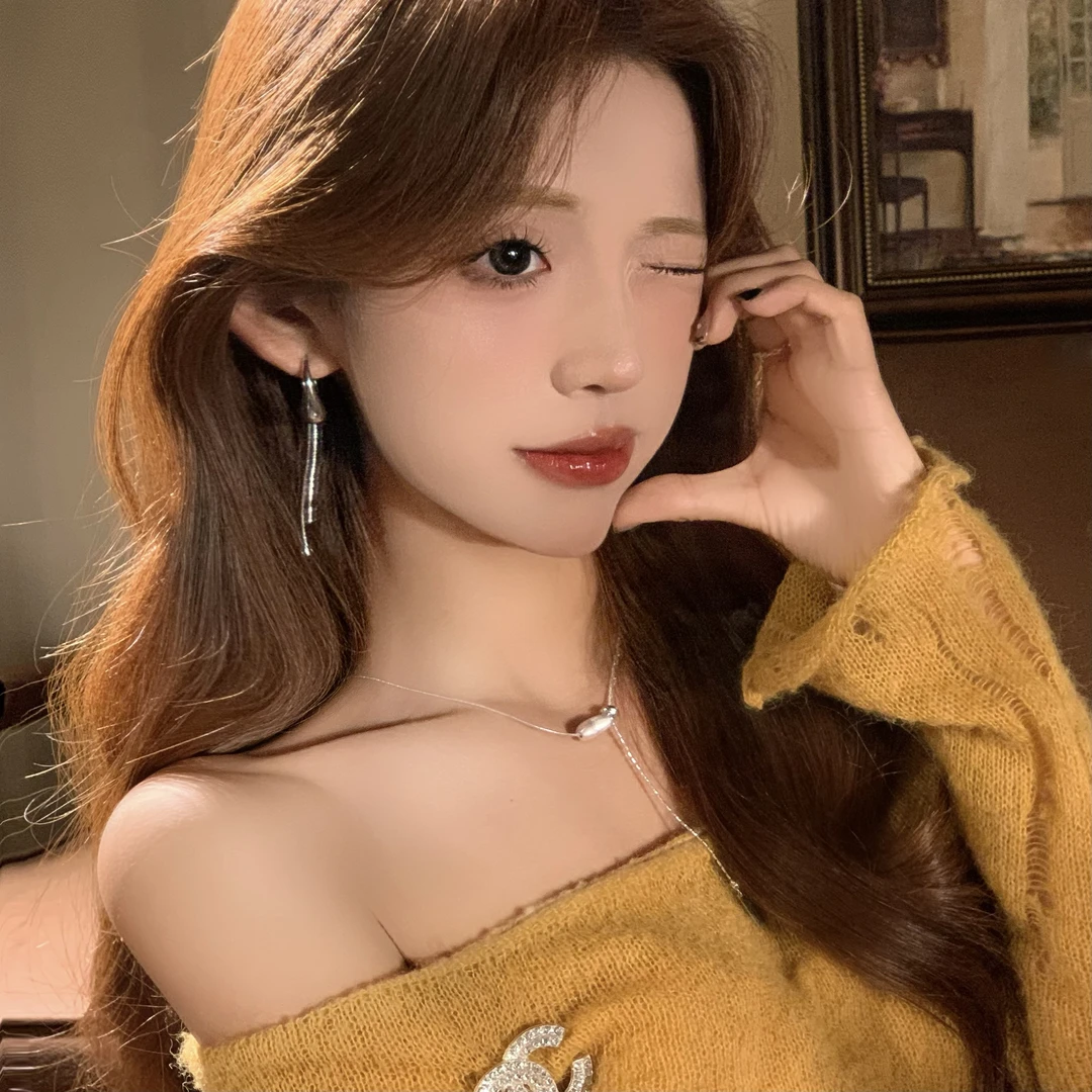 FULL GIRLISH耳环01905精致水滴流苏耳钉耳饰