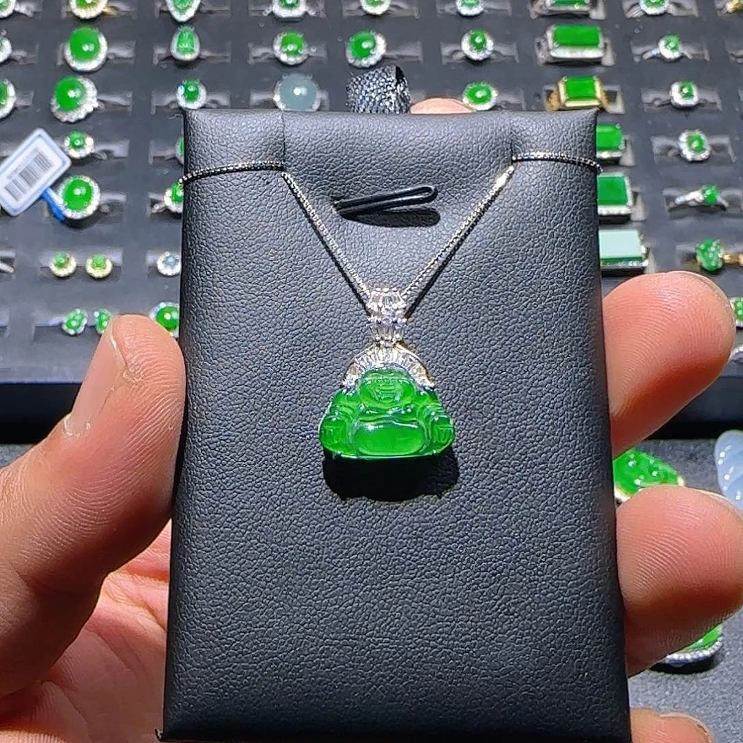 翡翠银S925镶嵌颈饰