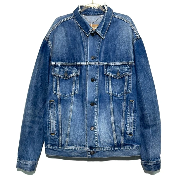 99新 Balenciaga/巴黎世家 34码 经典logo蓝色牛仔外套 0606