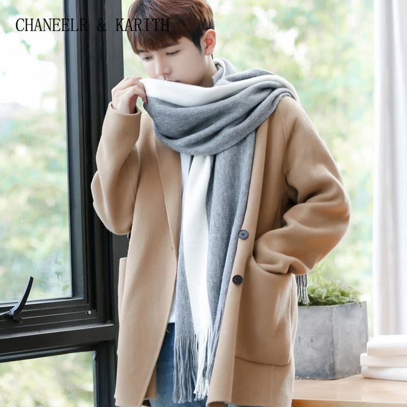 CHANEELR & KARITH围巾男韩版保暖厚实围脖生日送男友礼物送老公