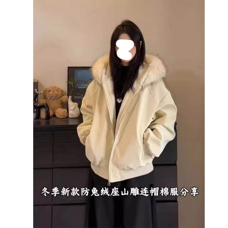 座山雕棉衣棉服女款2025新款冬季小个子巨好看棉袄加绒加厚外套潮