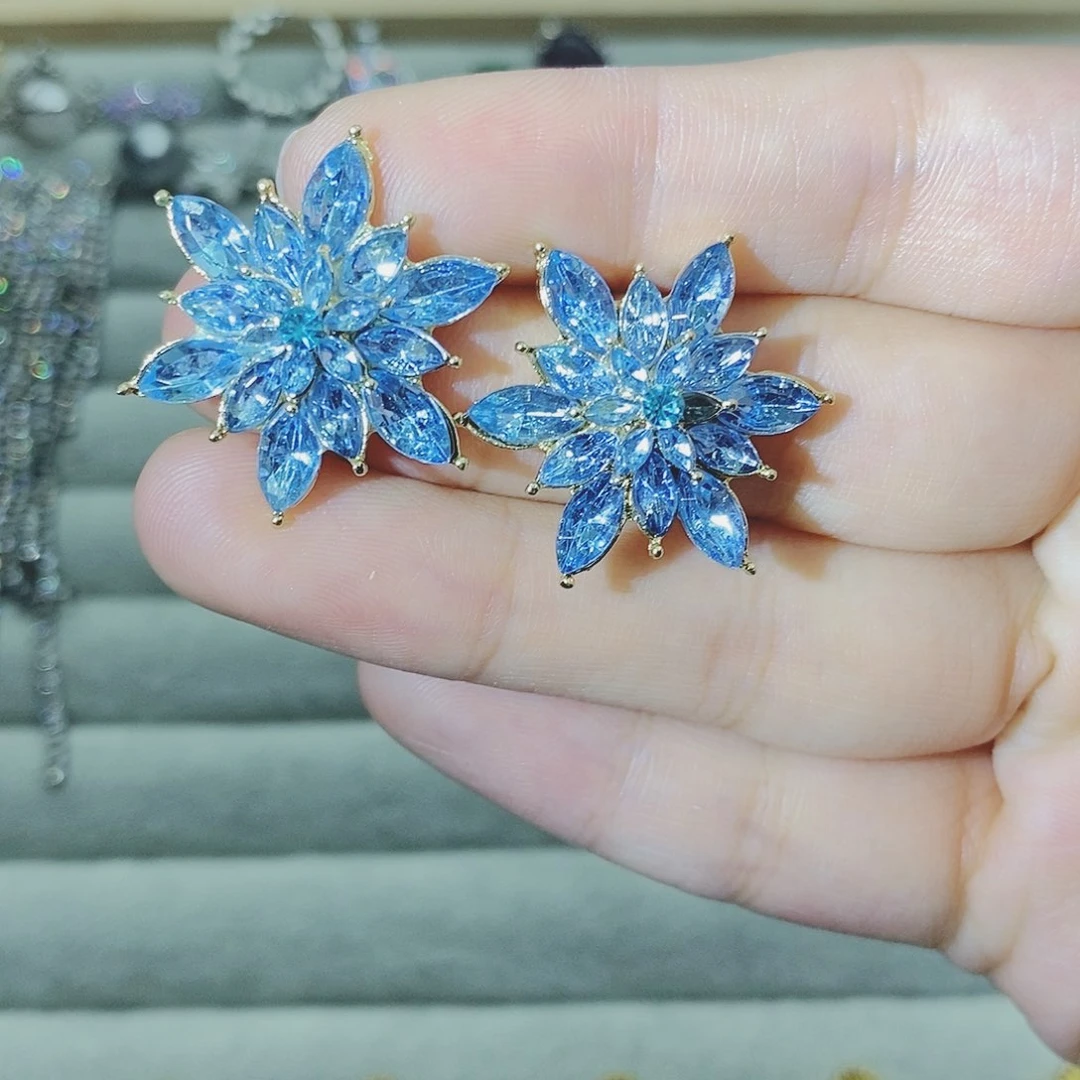 【闪购商品】银S925镶嵌耳饰托帕石