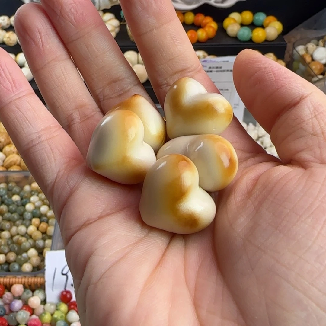 菩提根/象牙果手串微瑕牙果轻炭烤爱心6颗（2单宠1颗）