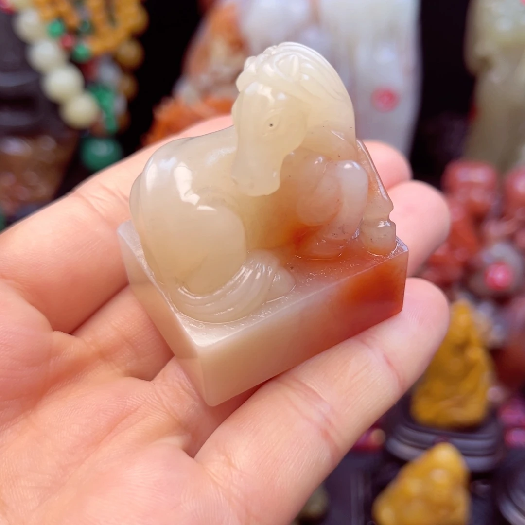 寿山石一马当先印章