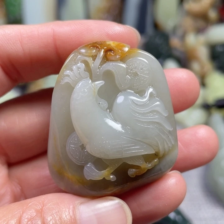 和田玉未镶嵌挂件